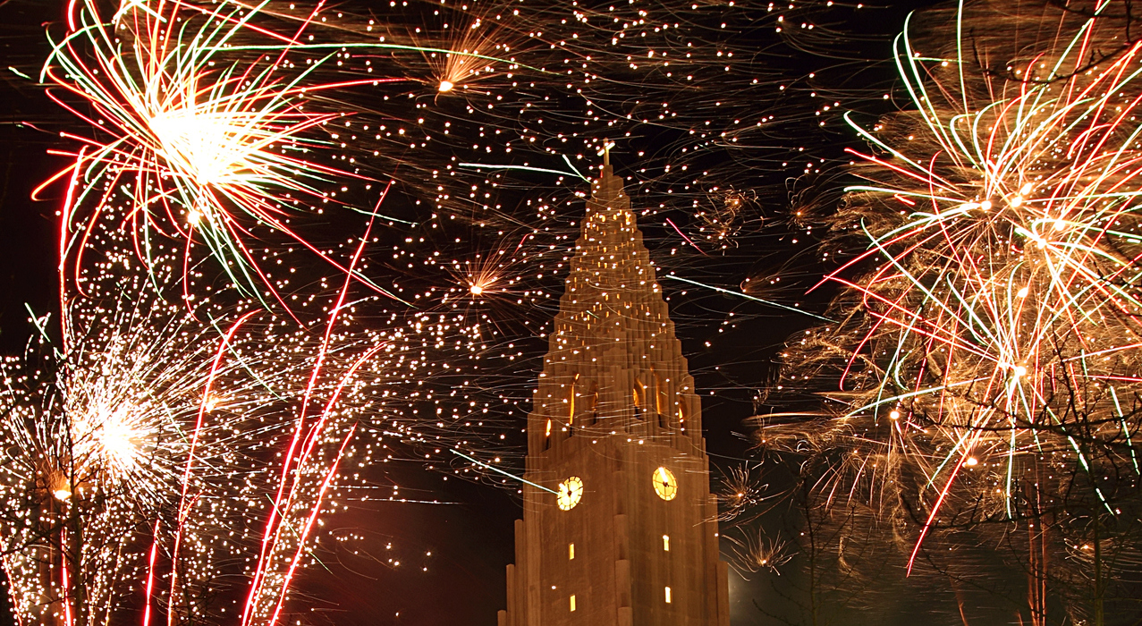 Feuerwerk in Reykjavík